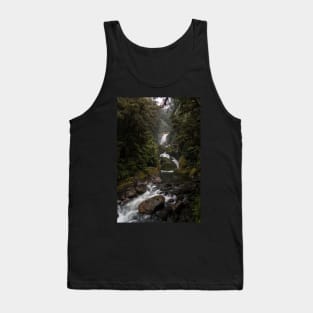 Cascade Waterfall on Milford Track New Zealand Tank Top